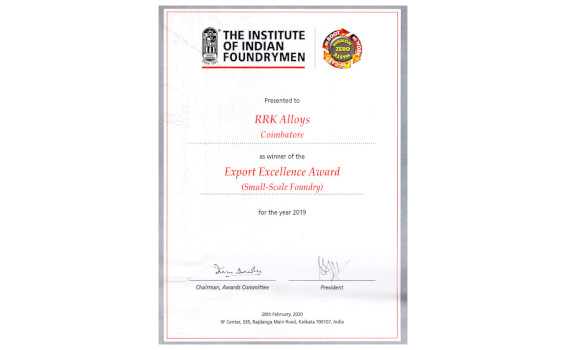 Export Excellence Award - 2020